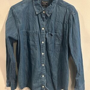 Abercrombie & Fitch Blue Casual Button Down Shirt
